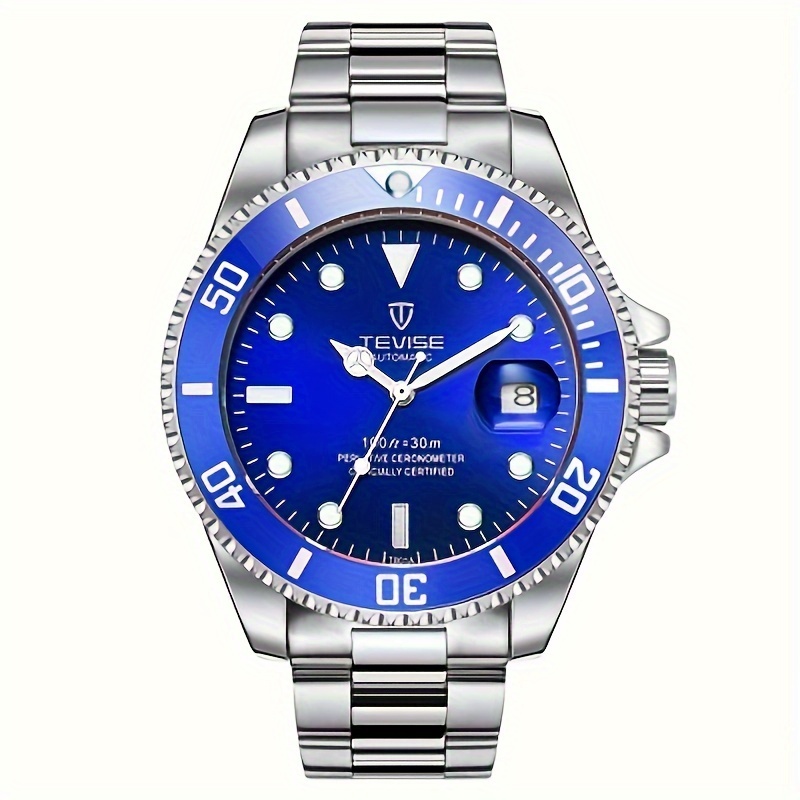 Rolex Watch Submariner - Tevise-男性用機械式腕時計、ステンレス鋼、さまざまな色、ダイビング時計、ビジネスとレジャー、高級品、新品