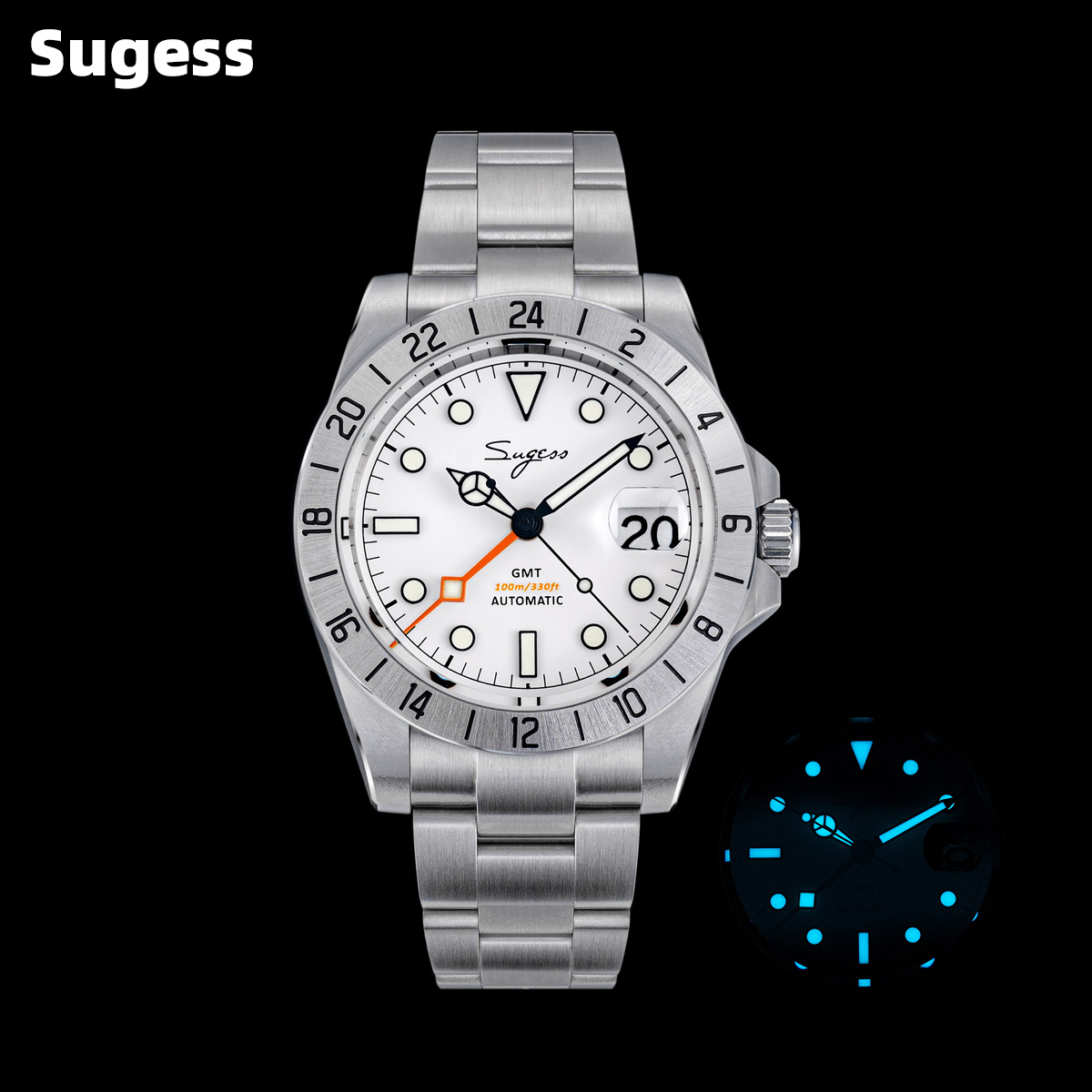 Seiko Watch Presage - Sugess メンズ腕時計 GMT オートマチック ピーコック SL3032