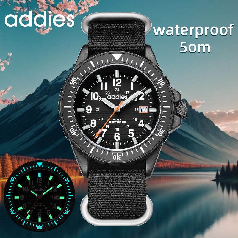 Rolex Watch Submariner - ADDIES 2026 新しいメンズスポーツクォーツ時計ナイロンストラップ水泳防水時計管状発光アウトドアファッションクォーツ時計
