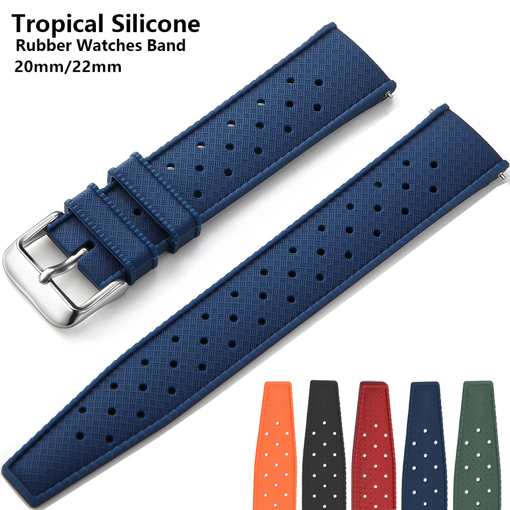 Suede Strap Watch - 20 ミリメートル 22 ミリメートル熱帯ラバーバンドセイコー新しいダイビング時計ストラップサムスンギャラクシーウォッチ 3 41