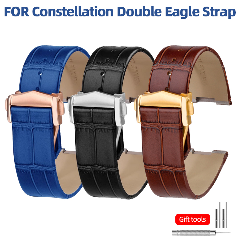 Omega Watch Constellation - オメガコンステレーションレザーストラップダブルイーグル 123.20 凹面インターフェース時計ストラップ男性と女性のブレスレット 25 ミリメートル 23