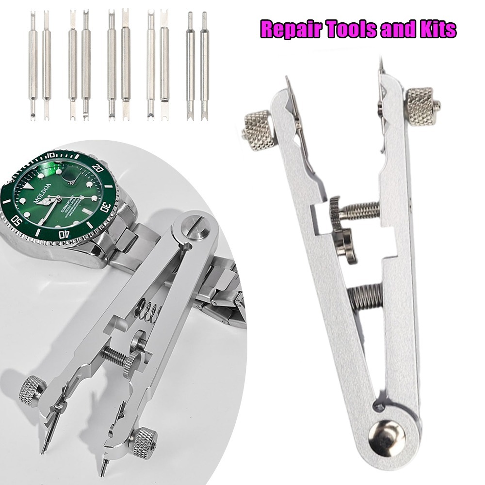 Spring Bar Tool Set - 時計バネ棒プライヤー工具キット、時計リストバンドストラップ取り外し修理修正セット、時計修理工具