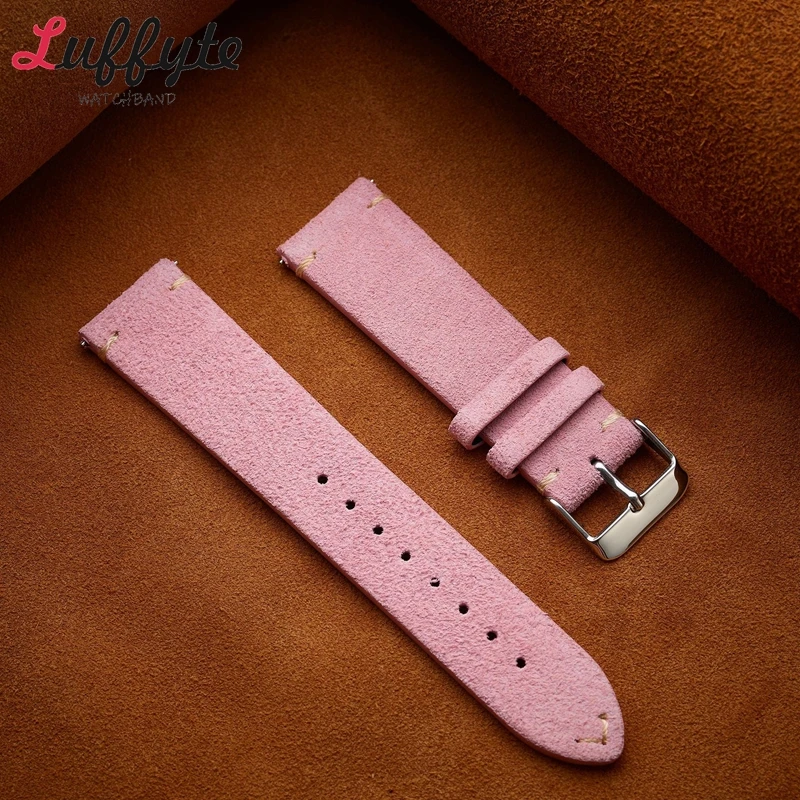 ヴィンテージスエード本革時計ストラップ 18 ミリメートル  - Suede Strap Watch のレビューと価格