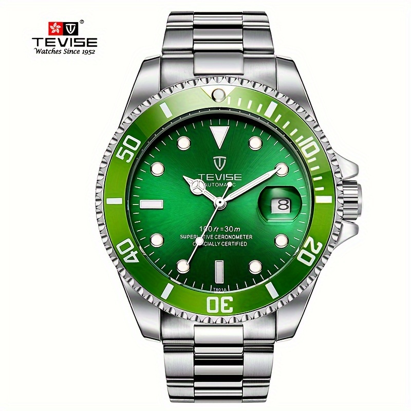 Tevise-男性用機械式腕時計、ステンレス鋼、さまざまな色 - Rolex Watch Submariner のレビューと価格