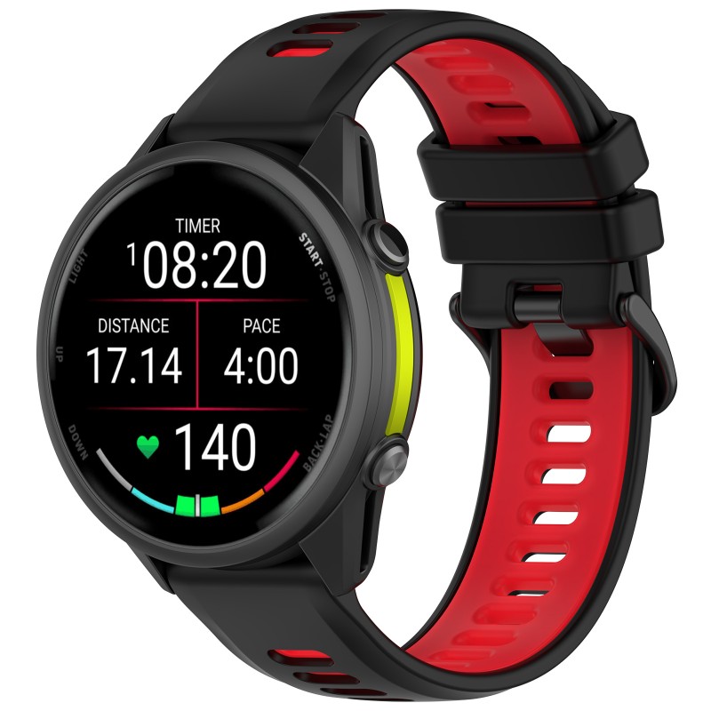 2 色のシリコンストラップ 22 ミリメートルガーミンフォア - Silicone Watch Band 22Mm のレビューと価格