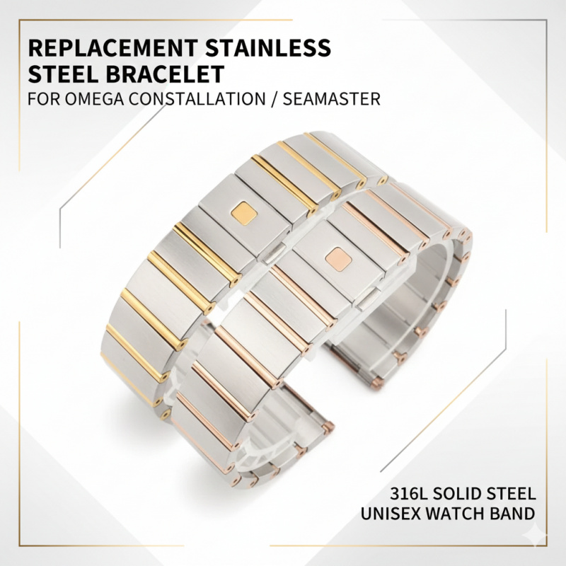 交換用 23mm 25mm スチールストラップ オメガ コン - Omega Watch Constellation のレビューと価格