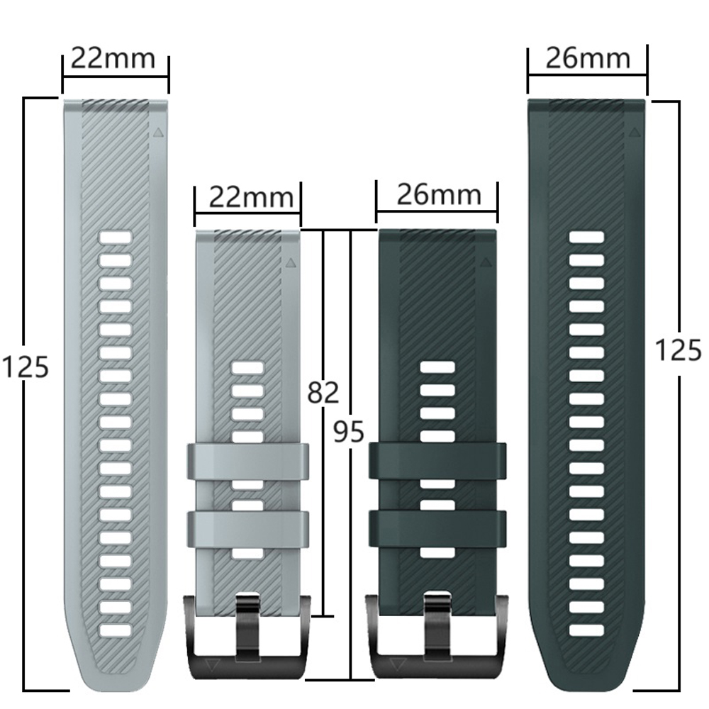 26/22 ミリメートル時計ストラップガーミンクイックフィッ - Silicone Watch Band 22Mm のレビューと価格