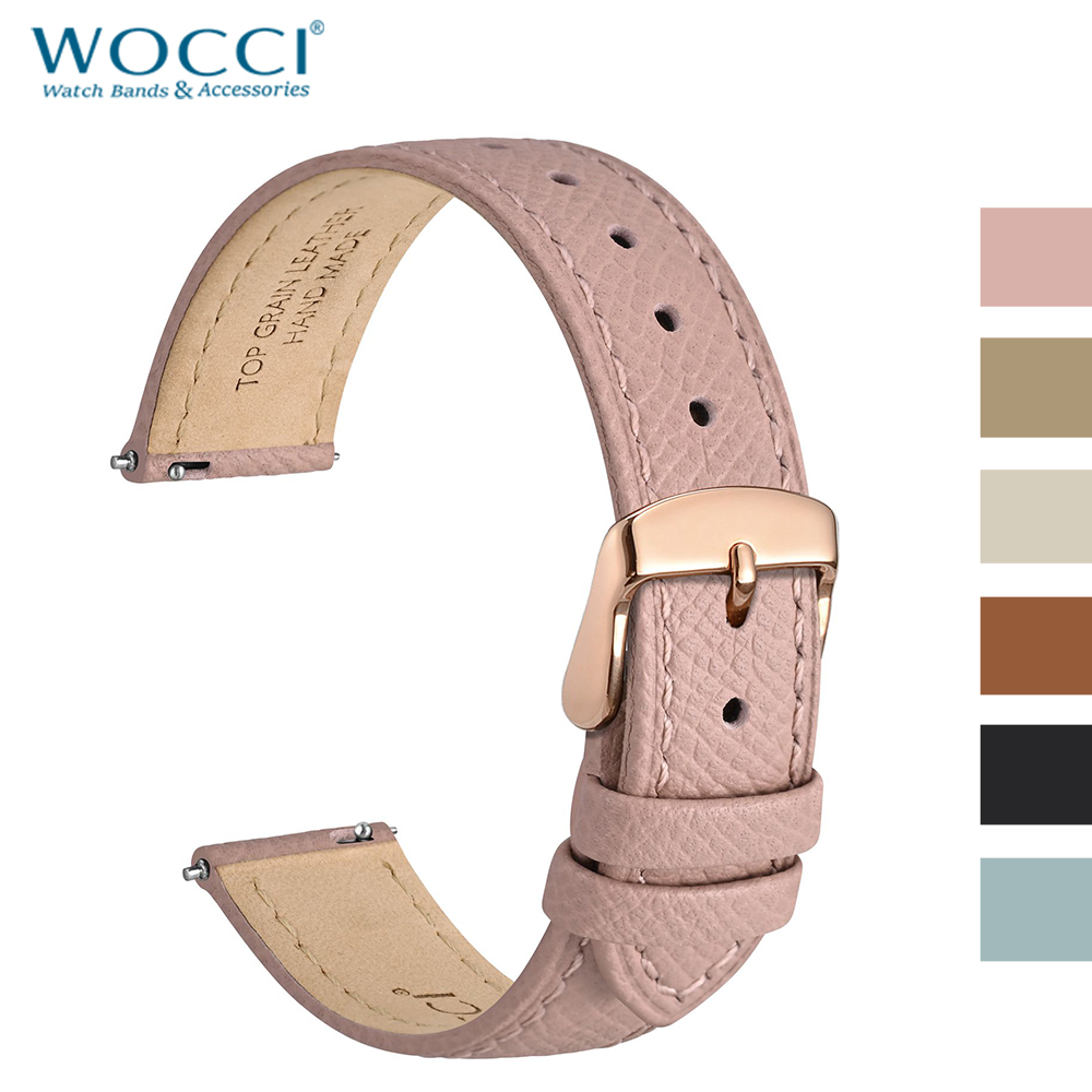 WOCCI トップグレインレザー時計バンド 12 13 14 - Leather Strap Quick Release のレビューと価格